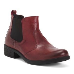 BRAND NEW Made in Italy leather booties red size 37 womens | IGI&CO